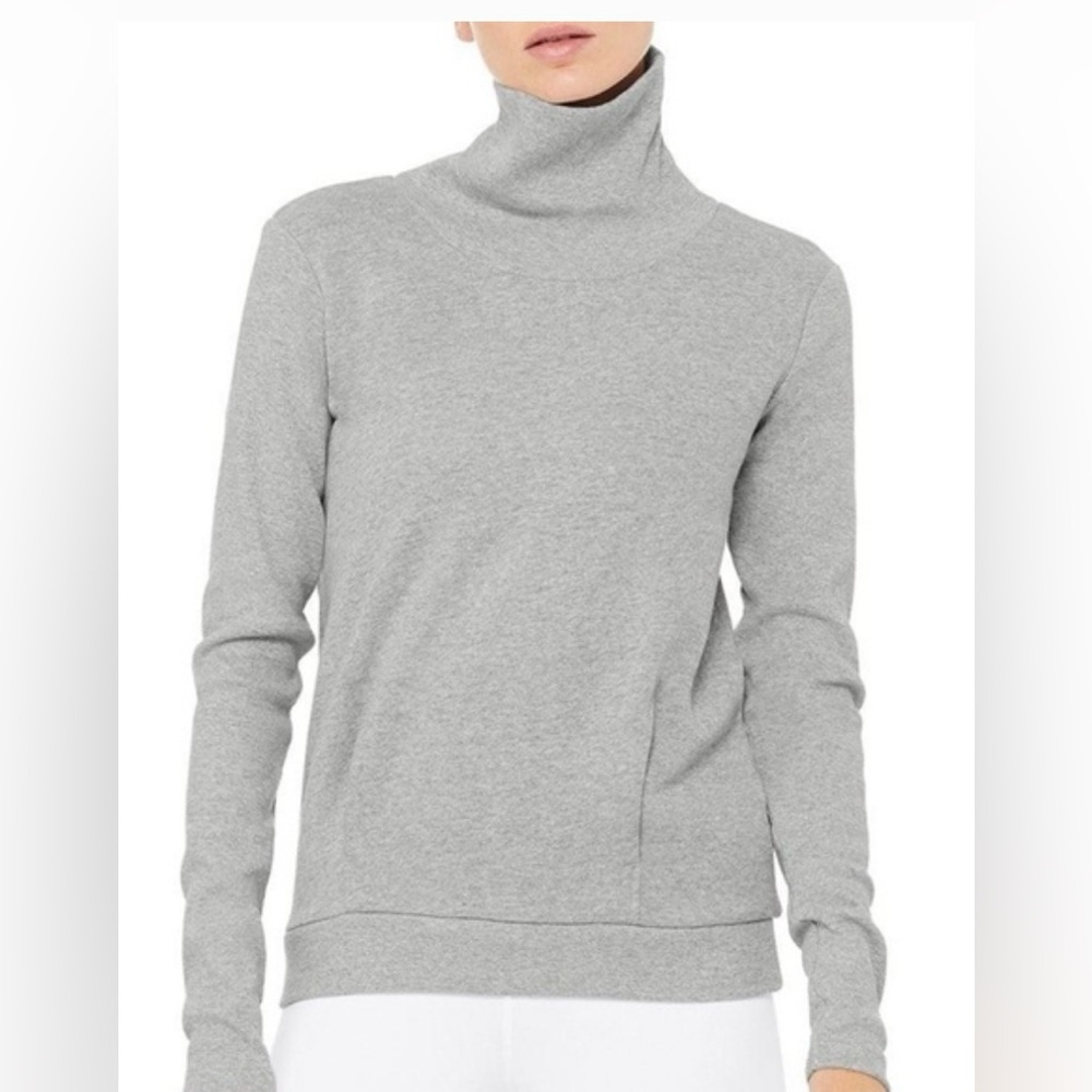 Alo Yoga Clarity Pullover  Dove Grey Heather  Large  NWOT